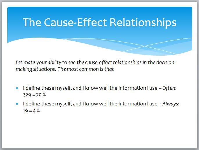 The Cause-Effect Relationships