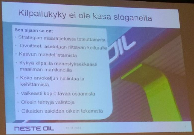 Kilpailukyky - Neste Oil